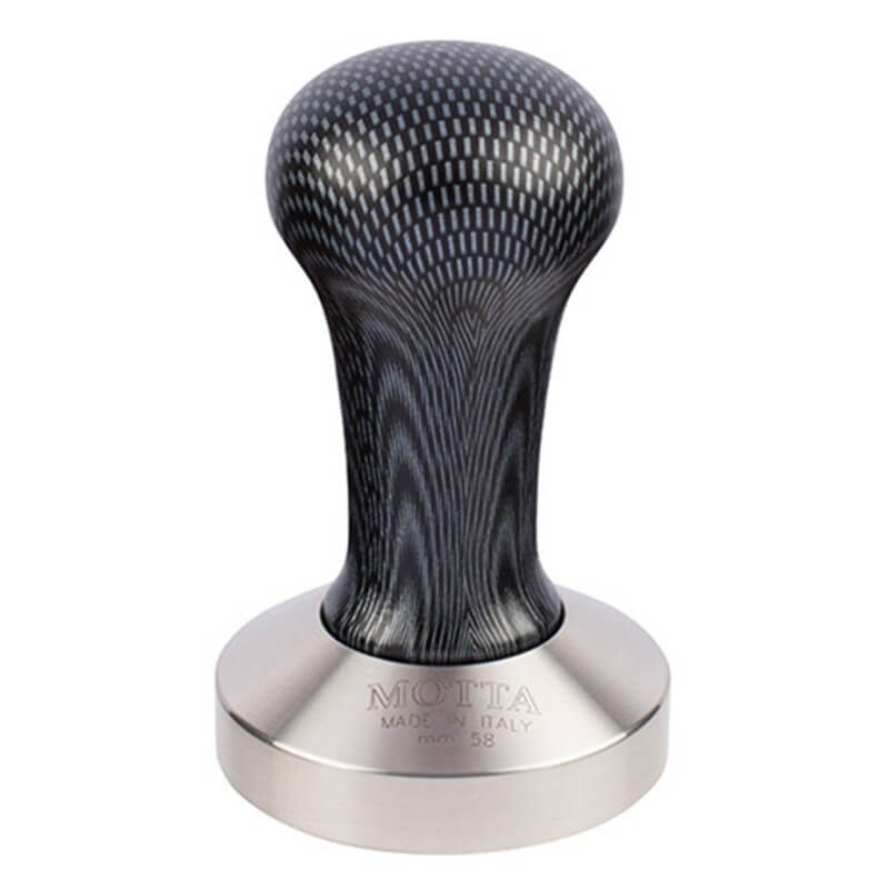 Motta Tamper i træ med carbon look (58 mm)