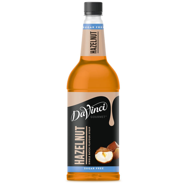 DaVinci Gourmet Sugar Free Hazelnut Syrup - 1000 ml flaske Kristians Kaffe