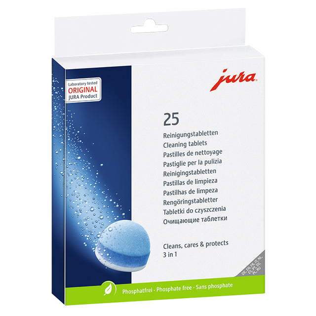 JURA 3-fase rensetabletter pakke m. 25 stk. Kristians Kaffe